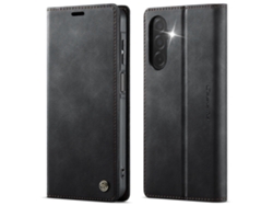 Funda De Piel De Becerro Con Textura De Piel De Becerro Compatible Con Samsung Galaxy A26 5g Caseme 033 Series Rfid Wallet Stand Cover