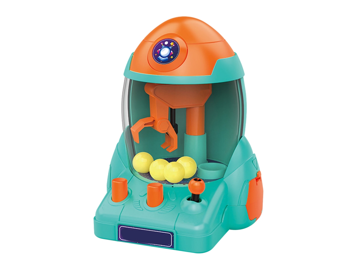 Máquina de garras mini WalshLXq para niños, juego arcade con bolas de caramelo, juguete educativo naranja y azul.