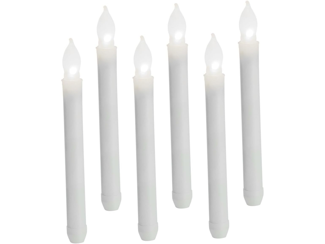Velas Led Cónicas Sin Llama De 6 Piezas Para Decoración De Bodas, Fiestas Y Hogar Con Luz Cálida.