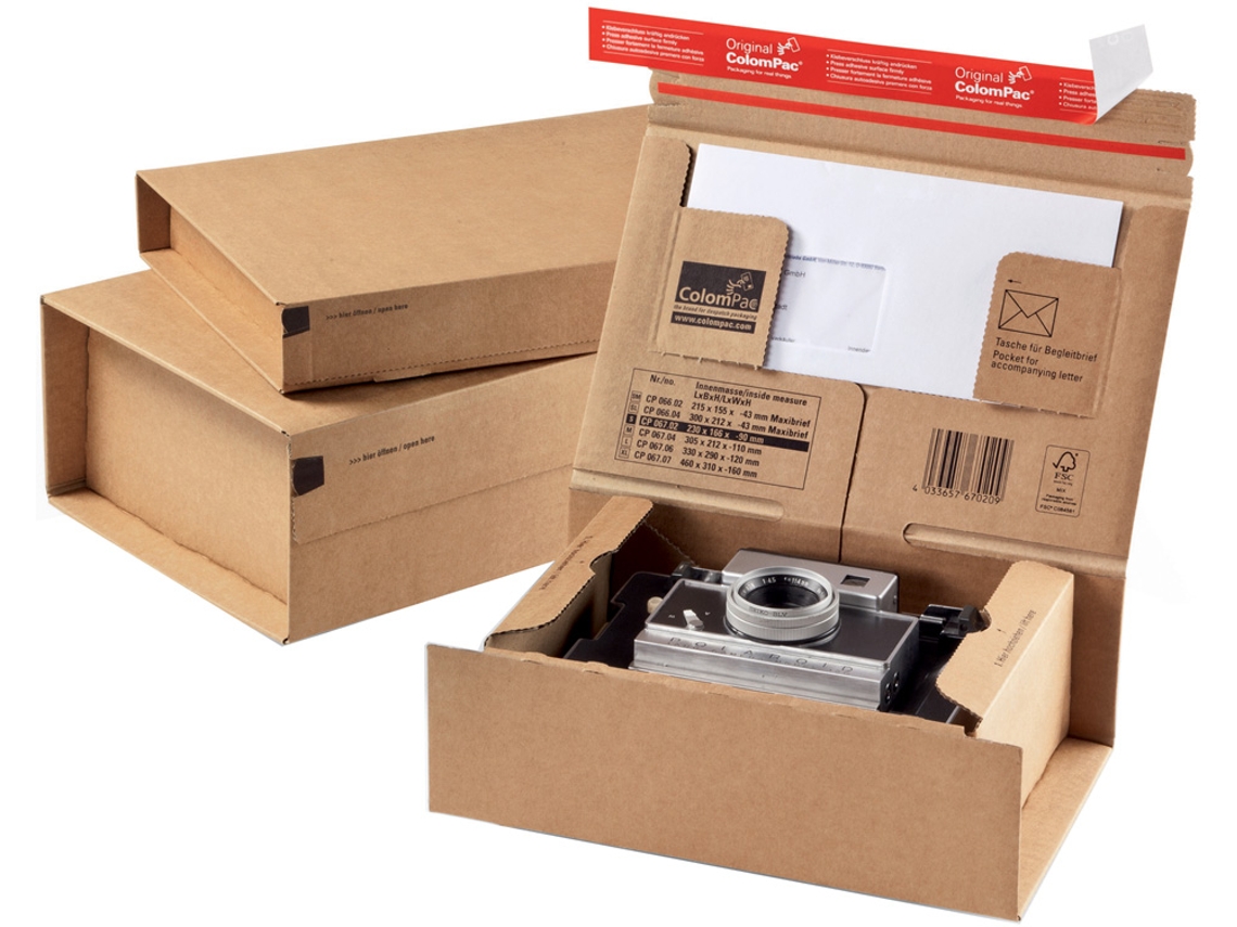 Caja de Envío de Pedidos COLOMPAC Post Tamaño: S Marrón