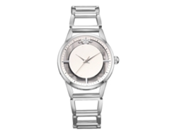 Reloj De Pulsera Analógico De Aleación Para Mujer Con Esfera Redonda Y Movimiento De Cuarzo, Color Plata.