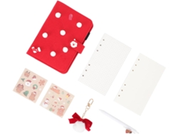 Diario infantil de fieltro rojo, cuaderno con dibujos navideños, tamaño portátil, Gokoco