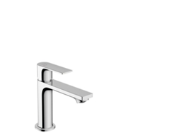 HANSGROHE Rebris E mezclador monomando de lavabo 110 CoolStart water-saving con desagüe automático, 133 mm de proyección, 72589, Color: cromado