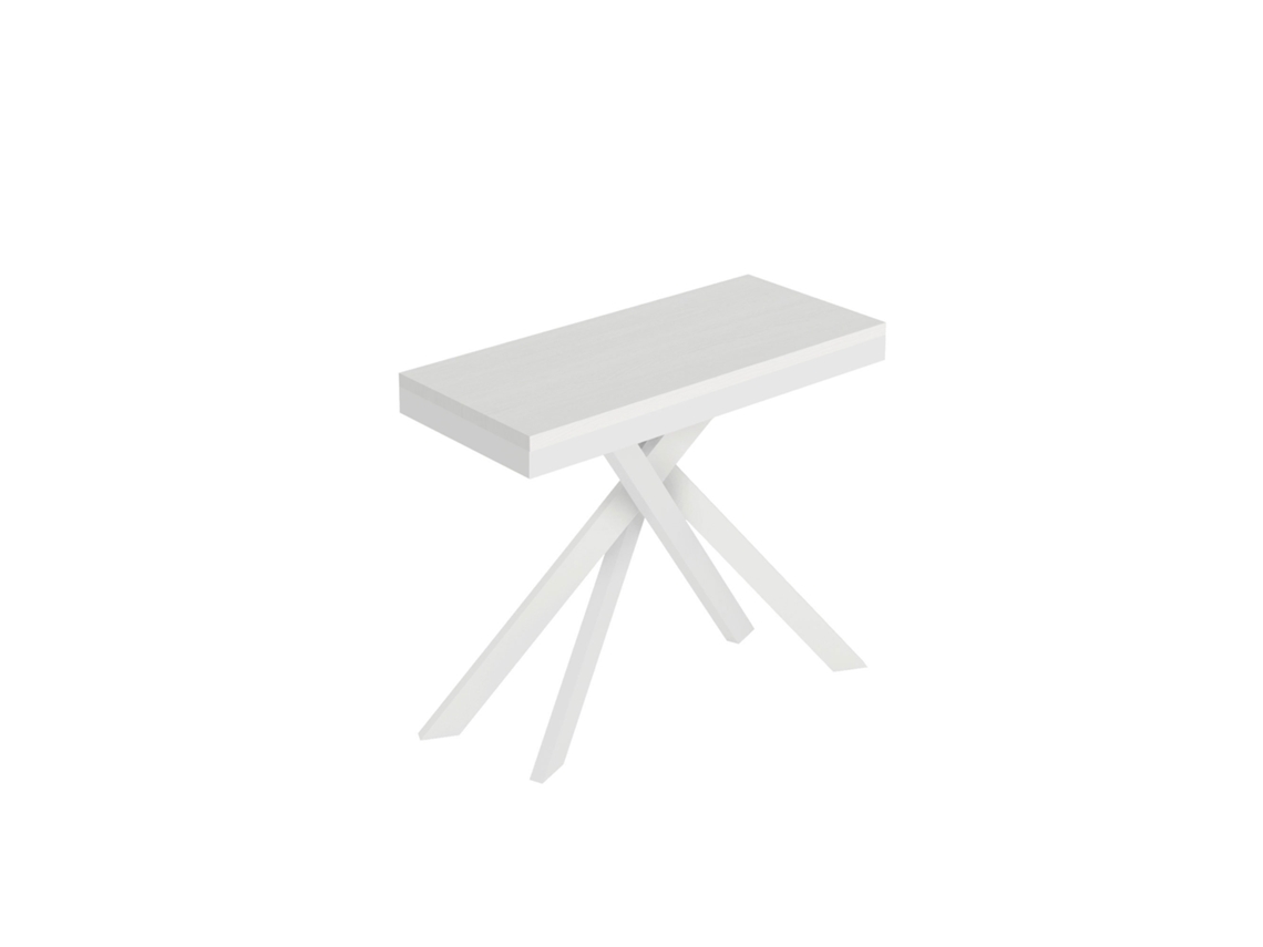Consola extensible 90x40/300 cm Saki Evolution estructura blanca fresno blanco ITAMOBY