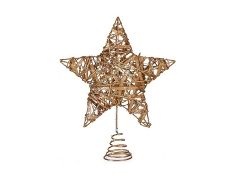 Estrela de Navidad Dourado Aço Plástico 20 X 5 X 25 cm