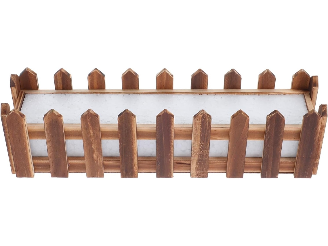 Maceta De Madera Carbonizada Con Inserto De Espuma 30x7x9