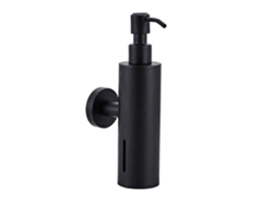 Dispensador de jabón de pared para baño, especial para baños de hotel, redondo, negro Rosewell