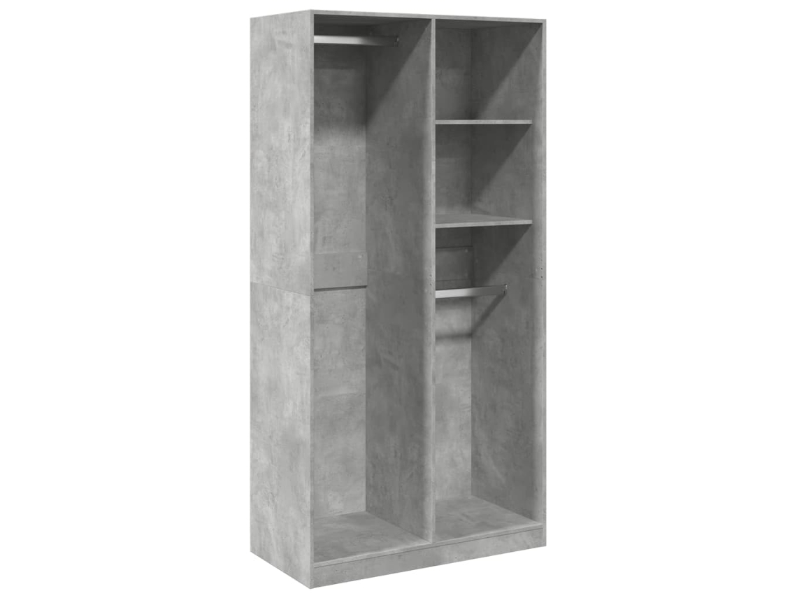 Armario de Derivados de Madera Gris Cemento MAISON EXCLUSIVE (100x50x200 cm)
