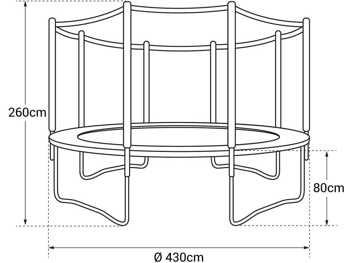 Cama Elástica HAPPY GARDEN Melbourne Azul y Verde (430x80x260 cm)