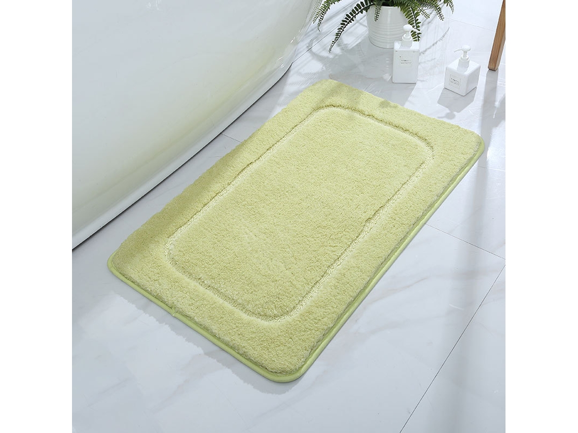 Alfombra de Baño LUUCOZK Antideslizantes Absorbentes Decoración Baño Secado Poliéster Amarillo (50x80cm)