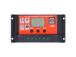 Controlador De Carga Solar Pwm De 6 Etapas Y 40 A, 12 V/24 V, Con Pantalla Lcd Y Regulador De Batería.