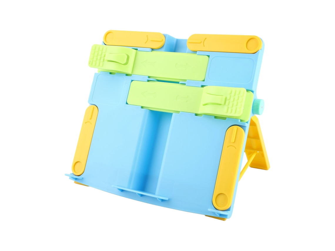 Soporte De Lectura Portátil Para Niños Estudiantes Oso Bonito Ajustable Telescópico Azul Para Libros Y Textos