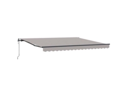 Maison Exclusive - Toldo Retráctil Gris Claro 400 X 300 Cm Tela Y Aluminio