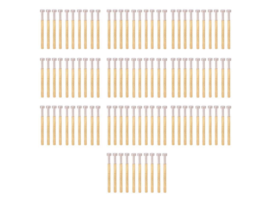 100pcs Pogo Pin Sonda De Prueba Resorte Latón 2.36mm 34mm Pcb Prueba