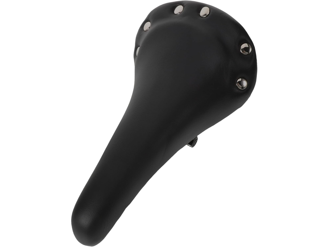 Sillín De Bicicleta Retro Negro Acolchado Con Remaches, De Gran Altura, Con Cómodo Cojín Impermeable, Ideal Para Bicicletas De Montaña Y De Carreras.