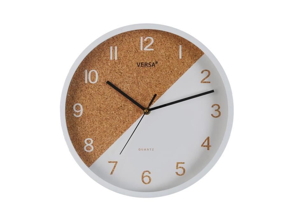 Reloj De Pared Versa Moderno 30 X 4,5 X 30 Cm Plástico Blanco