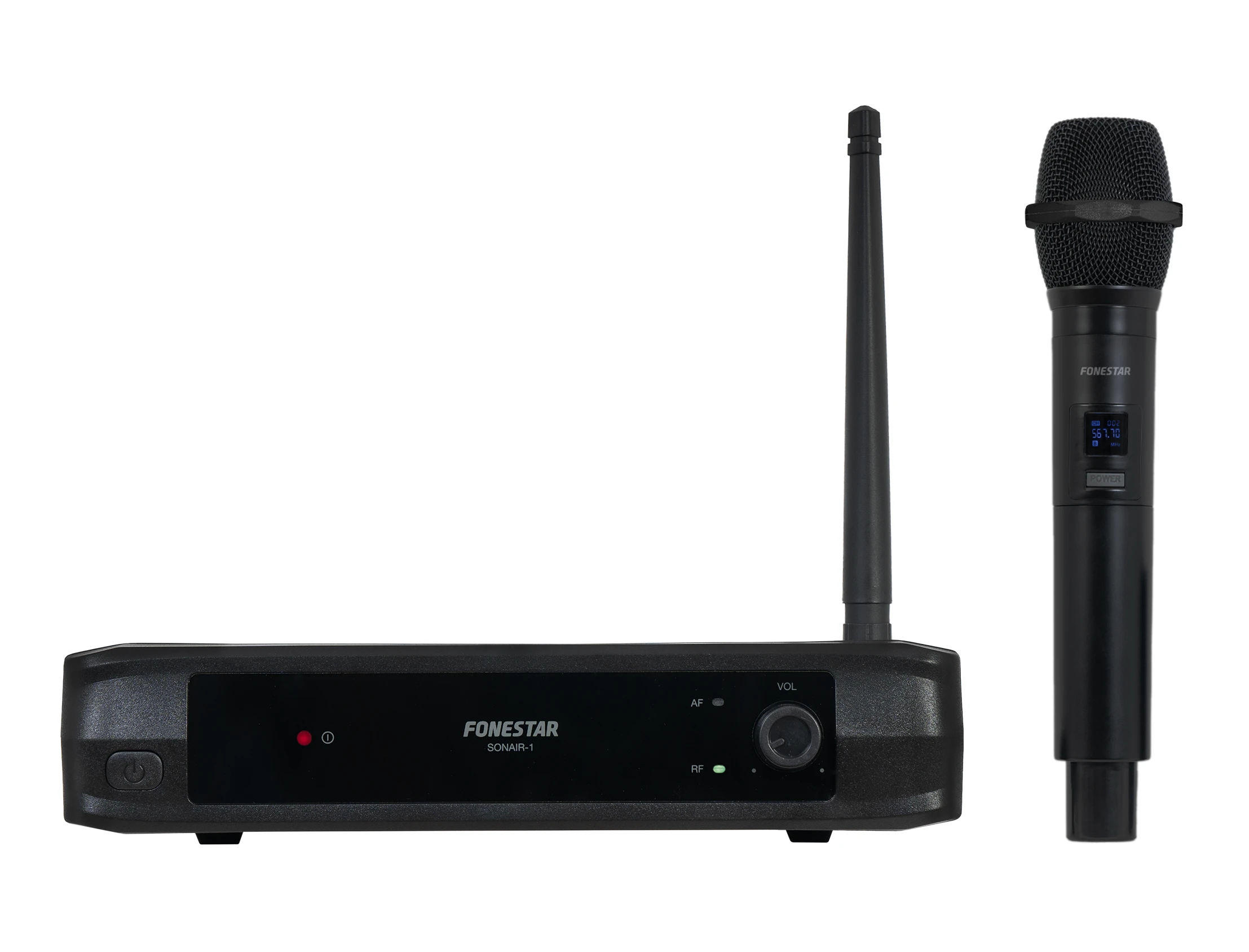 Micrófono Inalámbrico de Mano Uhf FONESTAR Sonair-1M/ Incluye Receptor