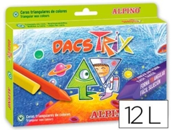 Alpine Crayon Dacs Trix Triangul Caja de 12 Colores