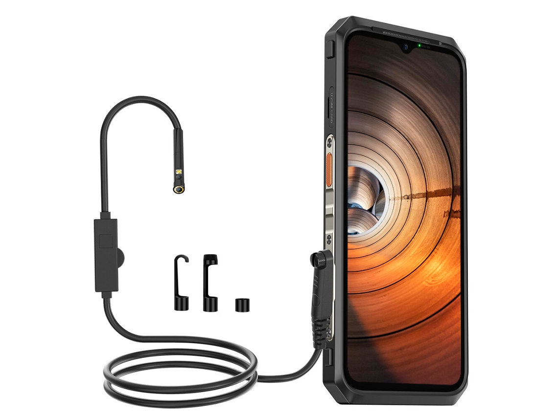Endoscopio De Doble Cabezal Ulefone 25 Usmart E02 Hd 720p Para Teléfono Móvil Con Cámara Dual,7 Led Regulables, Ip67,resistente Al Agua, 2m De Largo