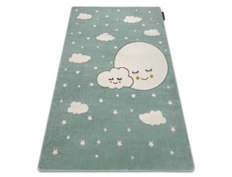 Alfombra Petit Moon Estrellas, Nubes Verde (180 x 270 cm)
