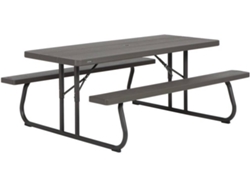 Mesa LIFETIME Picnic con bancos (183x76 cm)
