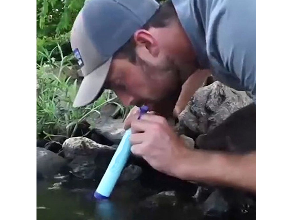 Filtro de agua portátil con purificador para camping y accesorios