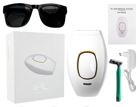 Depiladora de luz pulsada EZII CX-881 IPL cara y cuerpo blanco