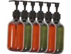 De 6 Frascos Com Bomba Dosadora Para Shampoo E Gel De Banho.