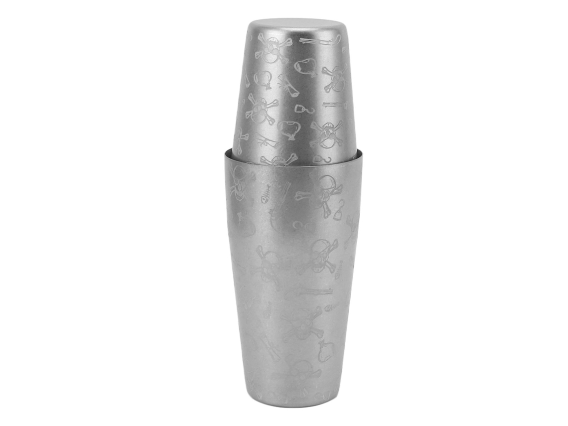 Juego De Coctelería Boston, Acero Inoxidable 304, Diseño De Calavera, Para Bar, Bartender Y Coctelería Casera.