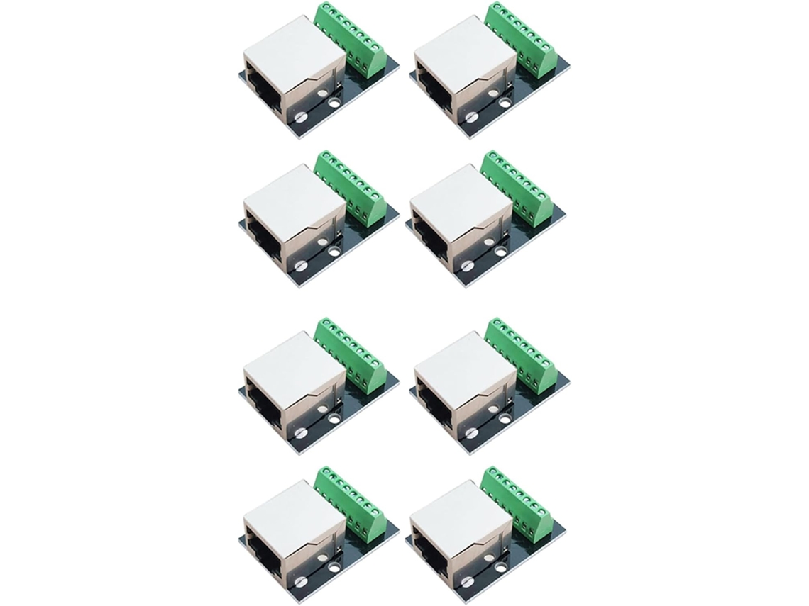 Placa De Distribución De Conectores Ethernet Rj45 De 8 Piezas, 2,54 Mm, Terminal De Adaptador De Red