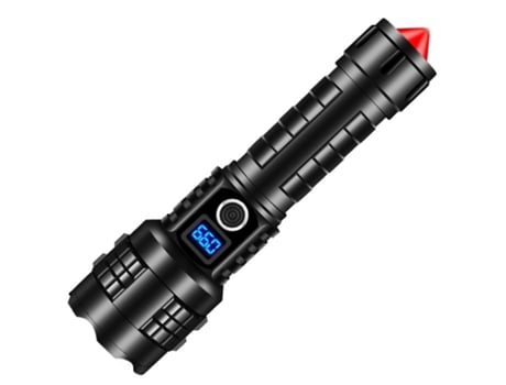 Linternas LED Super Brillante, Linterna Recargable 15000 lúmenes, Linterna Led Recargable, Negra