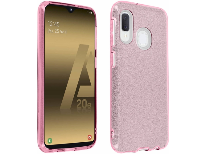 Carcasa Samsung Galaxy A20e AVIZAR Purpurina Rosa