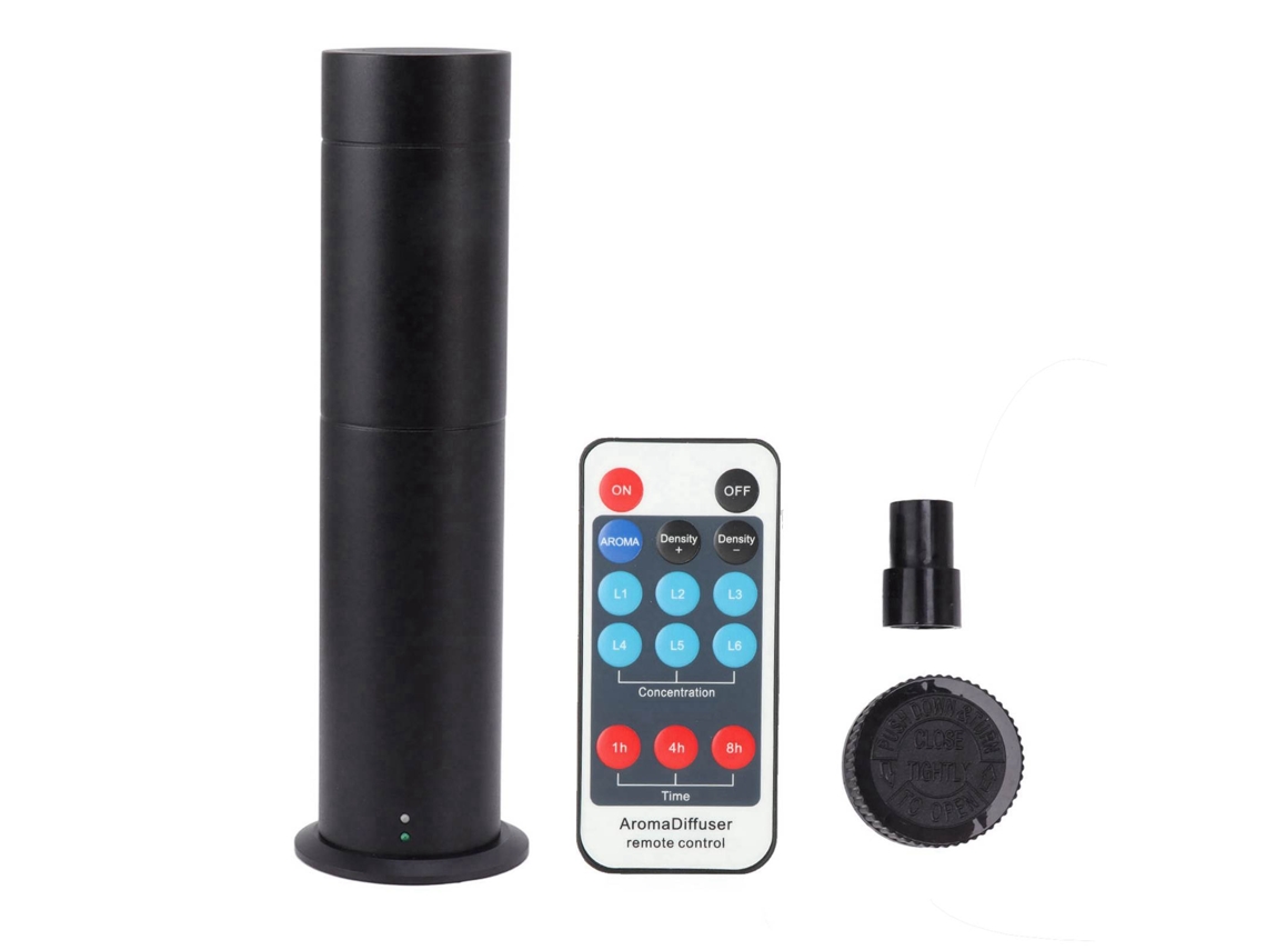 Máquina de aromaterapia inteligente de 120 ml con control remoto y forma cilíndrica