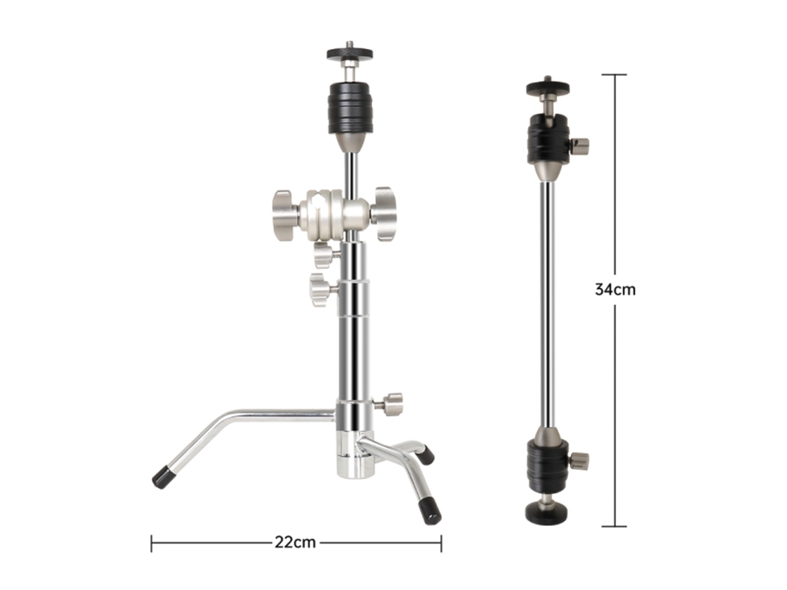 Andoer Mini Tripode De Mesa 53cm Tripode Para Teléfono Aluminio 10kg Con Barra Cruzada Para Streaming/grabación De Vídeo