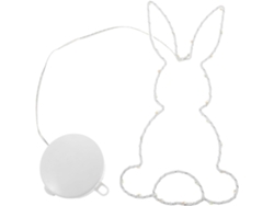 Lámpara Colgante Led Con Forma De Conejo En Tonos Pastel Y Ventosa, Decoración Luminosa De Pascua Para Ventanas.