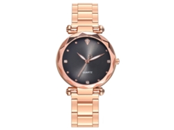 Reloj De Pulsera De Cuarzo Informal Para Mujer Vansvar Con Diamantes De Imitación, Color Negro.