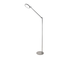 Lámpara de pie LED ajustable Regina en metal, aluminio, 135 cm de altura, luz LED integrada FABAS LUCE de 9 W, CCT (3000 K, 4000 K, 5000 K, 6000 K)