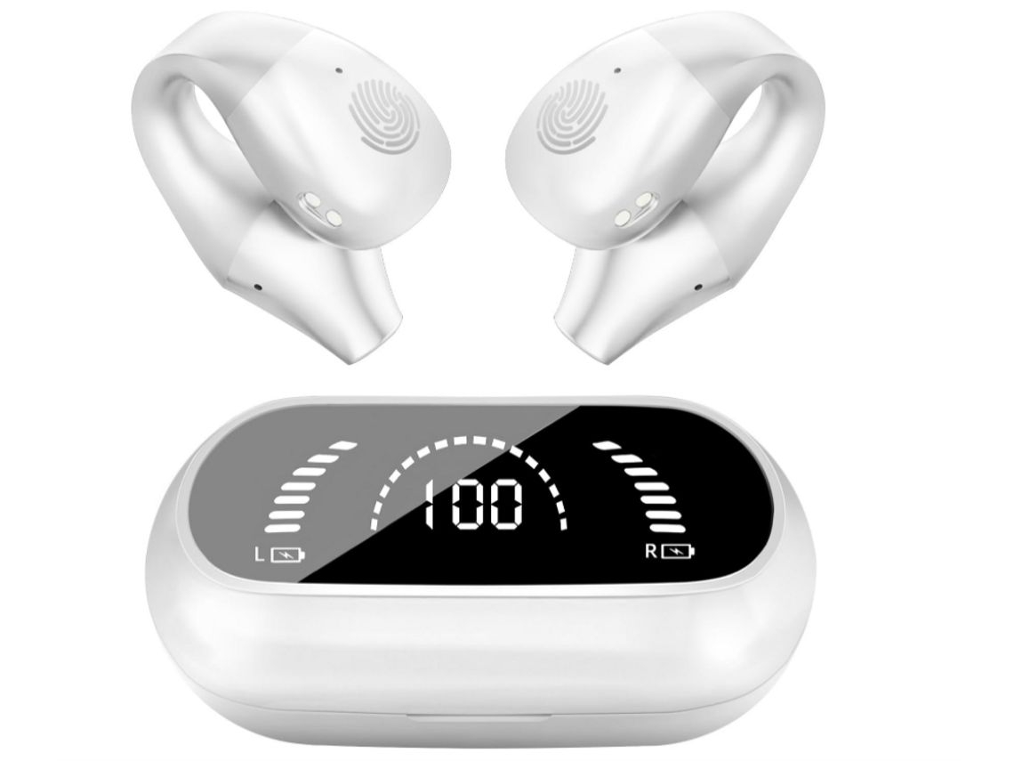 YEMAESRE Auriculares intrauditivos estéreo de alta fidelidad con conducción Bluetooth, resistentes al agua, color blanco