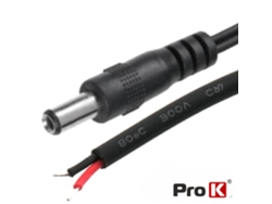 Enchufe de alimentación de CC hembra de 5,5 x 2,1 mm y 15 mm con cable PRO K