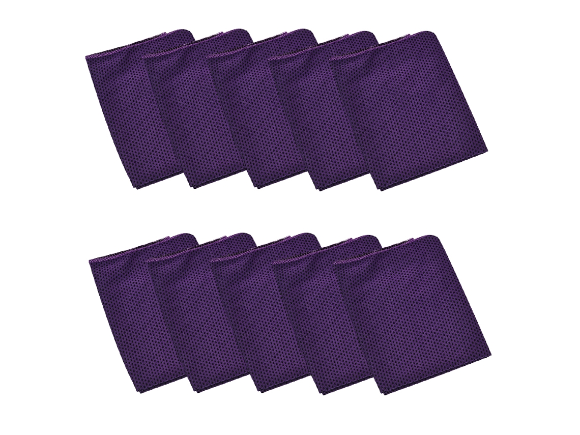 Conjunto de Toalla NEVEANCE Refrescantes Sudor Cuello Cabeza Suaves Transpirables Poliéster Morado - 2pcs (30x90cm)