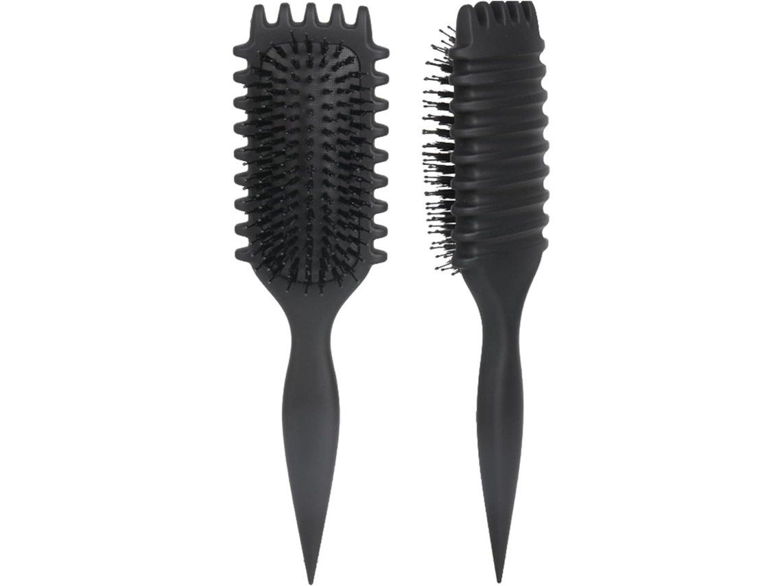 Cepillo De Cerdas Para Peinar Cabello Rizado, Negro