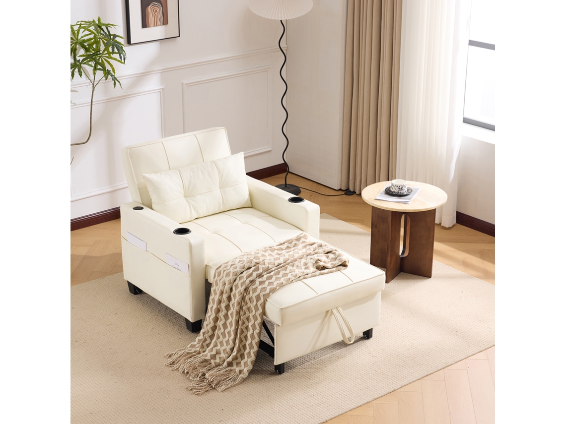 Sofá Cama 1 Plaza Extensible Usb Portavasos Pequeño