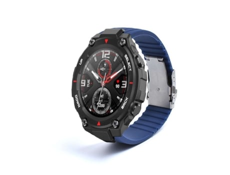 Correa Silicona Stripe Adaptable Amazfit T-Rex Azul Escuro