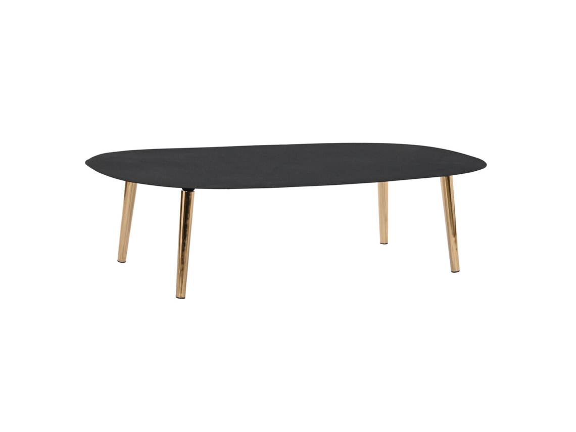 Mesa Centro Hierro Rugoso Negro 122x60x30cm