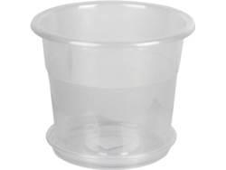 Maceta COFAN Orquidea Transparente con Plato (17 x 14 cm)