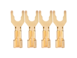 4 Conectores En Forma De Espátula En Forma De Y Con Baño De Oro, Ángulo De 45 Grados, Para Cables De Altavoces Diy