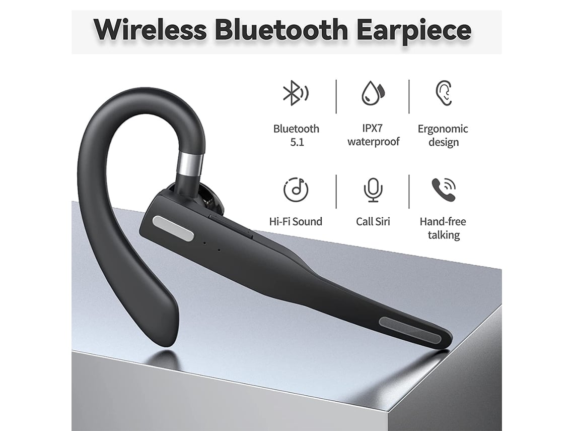 ELKUAIE Auricular inalámbrico Bluetooth, auricular inalámbrico