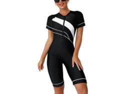 Traje de neopreno corto negro para mujer, ideal para buceo y surf, talla 42.