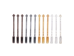 12 Mini Cucharas Espátulas Para Rapé, Cubiertos Colgantes Para Llenar Frascos