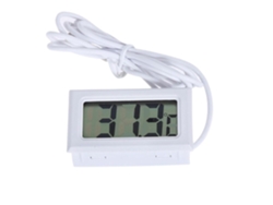Termómetro À Eau Mini Et Hygromètre Numérique Lcd Avec Cable De 1 M, Capteur Étanche Aquarium